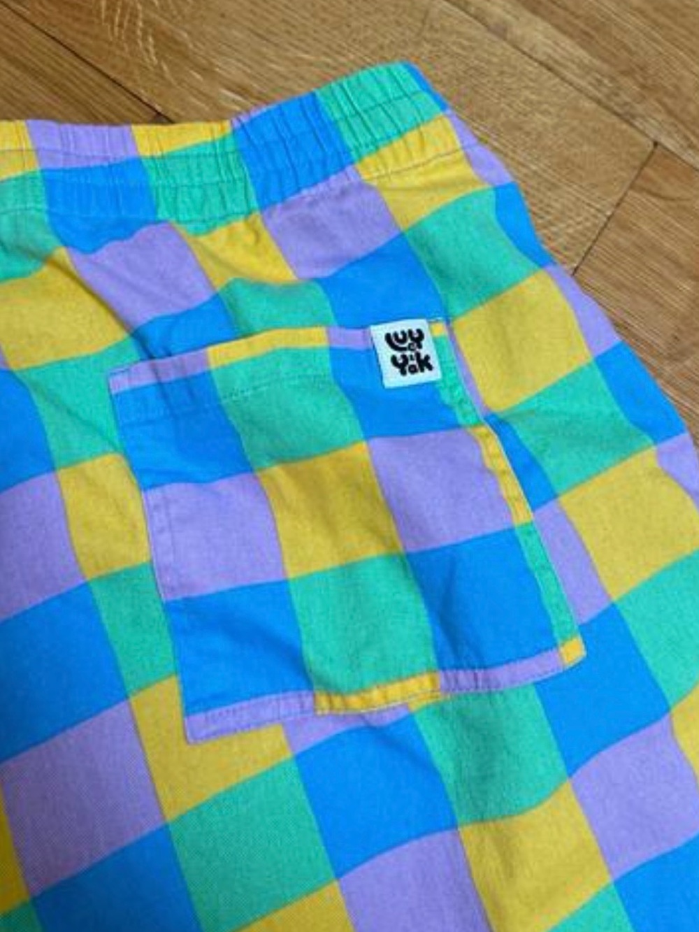 Lucy and Yak Multicolor Check Pants - Yellow, Blue, Purple, green - Picture 4 of 4